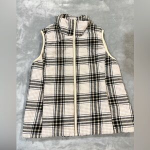 Pink Lily plaid vest - size M